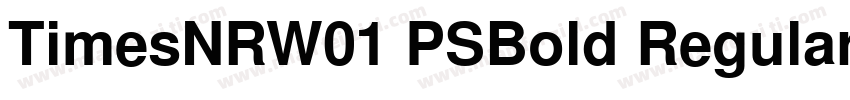 TimesNRW01 PSBold Regular字体转换